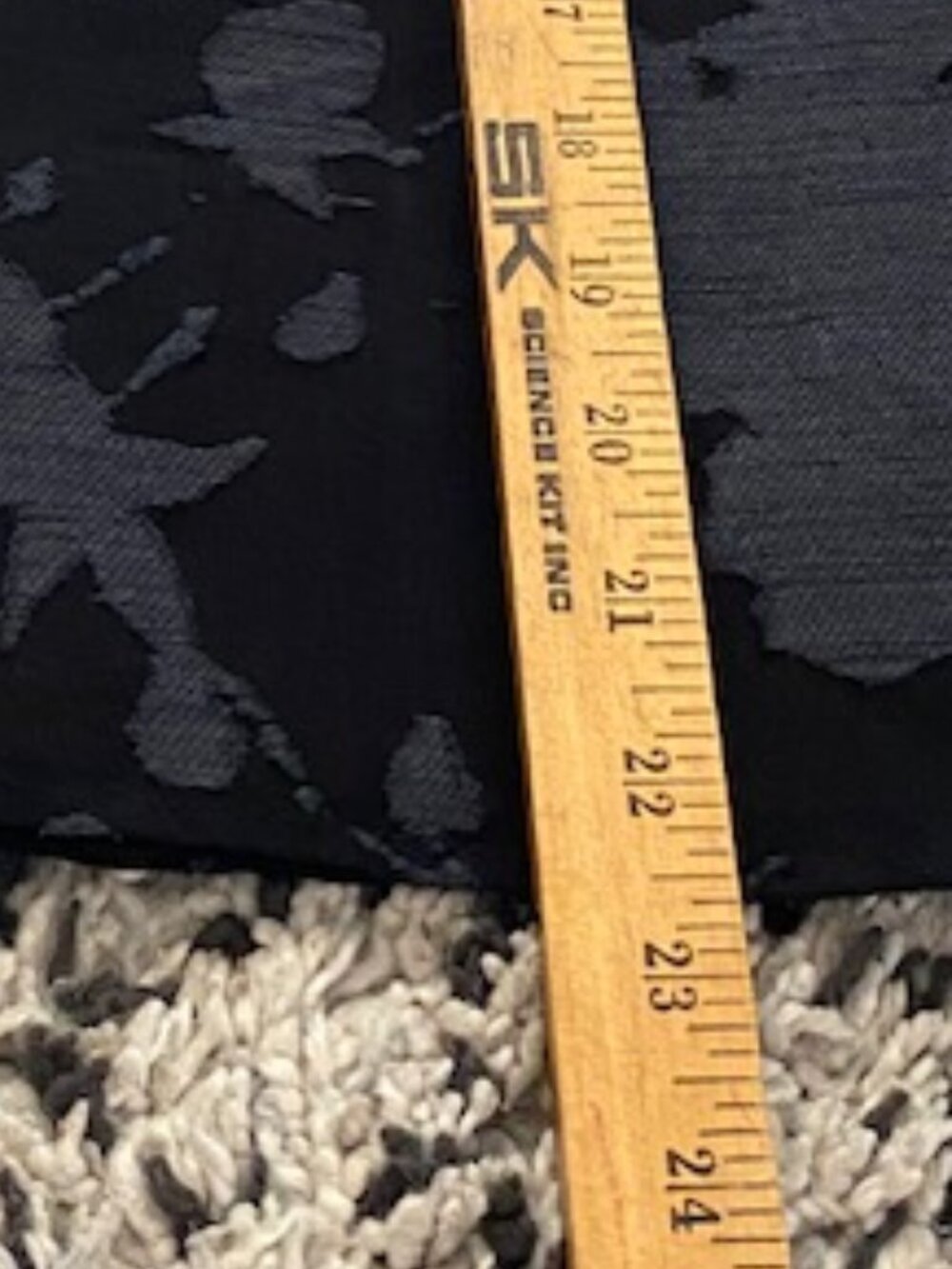VTG Valentino Miss V Silk/ Linen Pencil Skirt Floral Jaquard overlay Black 10 - Picture 15 of 16